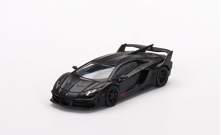 True Scale Miniatures Model Car Compatible with LB-Silhouette Works Lamborghini Aventador GT EVO (Matte Black) Limited Edition 1/64 Diecast Model Car MGT00502