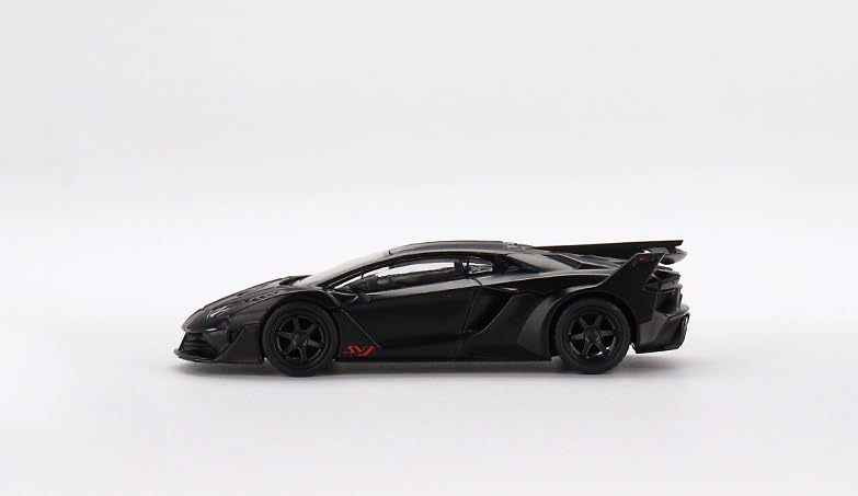 True Scale Miniatures Model Car Compatible with LB-Silhouette Works Lamborghini Aventador GT EVO (Matte Black) Limited Edition 1/64 Diecast Model Car MGT00502