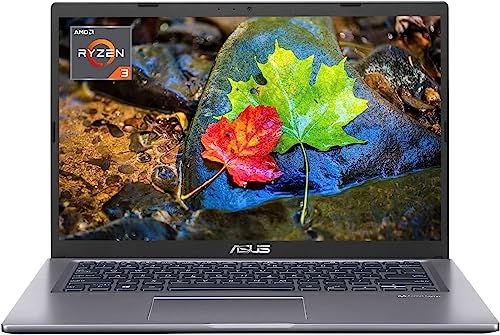 ASUS 2023 Newest Vivobook Laptop, 14 Inch Display, AMD Ryzen 3 3250 Processor, 8GB RAM, 128GB SSD, Intel HD Graphics 5000, WiFi, Bluetooth, Windows 11 Home in S Mode, Slate Grey