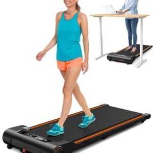 Walking Pad, GORPORE Under Desk Walking Treadmill for Home Office, Portable Mini Treadmill with Wider Running Belt and Remote Control