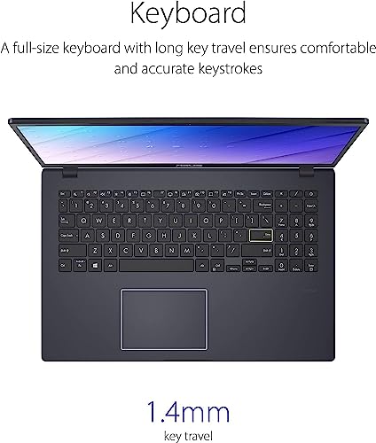 ASUS 2023 Newest Vivobook Go 15 L510 Thin & Light Laptop Computer, 15.6” FHD Display, Intel Dual-Core Processor, 4GB RAM, 64GB eMMC + 256GB SD Card, Windows 11 Home in S Mode, Star Black