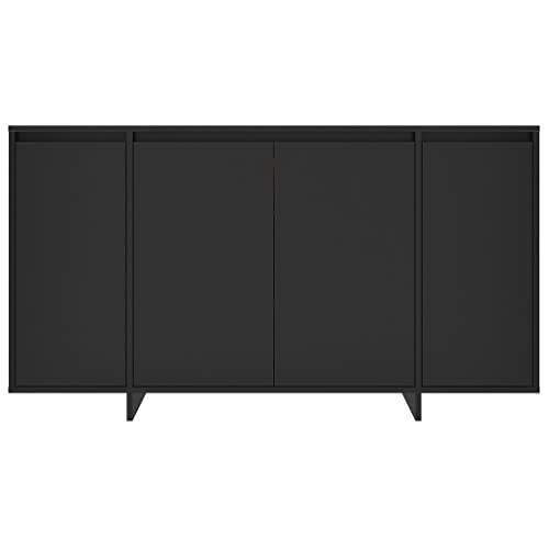 MNISDFL Buffet Cabinet Sideboard Coffee bar Cabinet Sideboard Black 53.1"x16.1"x29.5" Engineered Wood for Living Room, Office, Kitchen and Small Spaces