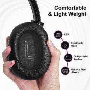 Soundodo Bluetooth Headphones for tv Watching,Wireless Headphones for Tv Watching with Bluetooth 5.3 Transmitter with Optical,RCA,AUX,Plug n Play,50H Playtime,No Delay,Dual Link,165ft Long Range