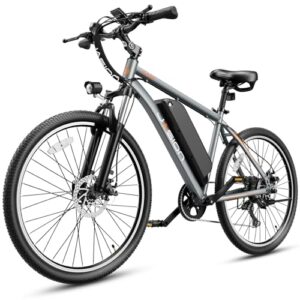 jasion eb5 plus electric bike for adults 500w motor 45 miles 20.5mph 480wh removable battery commuting electric mountain bike 27.5" tires front fork suspension 7-speed