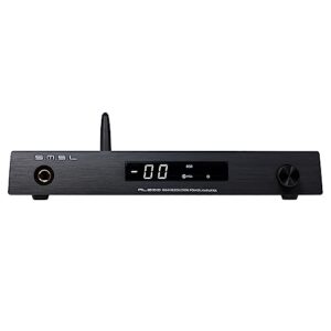 s.m.s.l al200 stereo integrated amplifier, 2-channel class d audio headphone amp, ma5332ms chip xmos xu-316 mqa dsd native 256, rca/bluetooth/usb/coaxial/optical input with ir remote control