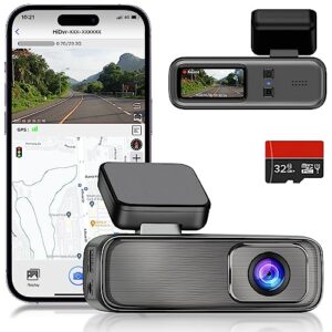 dash cam, wifi fhd 2k 30fps dash camera for cars, mini car camera with 32gb sd card, front dashcams for cars with night vision, g-sensor, 170° wide angle, loop recording, 24h parking monitor