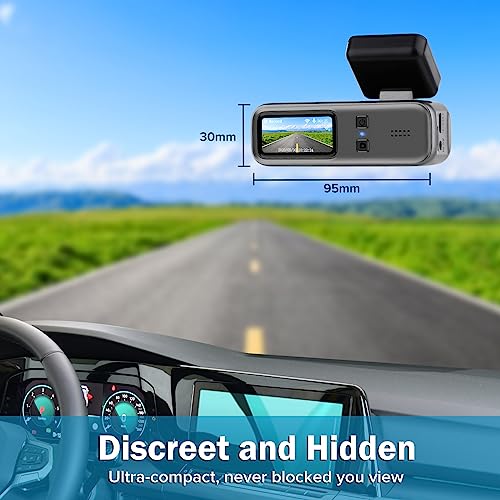 Dash Cam, WiFi FHD 2K 30fps Dash Camera for Cars, Mini Car Camera with 32GB SD Card, Front Dashcams for Cars with Night Vision, G-Sensor, 170° Wide Angle, Loop Recording, 24H Parking Monitor