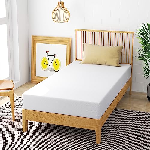 wOod-it Twin Mattress, Fiberglass Free 6/8/10/12 inch Twin Size Bed Mattresses in A Box, Made in USA for Daybed, Kids Bunk Trundle Bed, Gel Memory Foam, Medium Firm, 75" L x 38" W