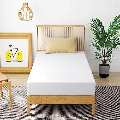 wOod-it Twin Mattress, Fiberglass Free 6/8/10/12 inch Twin Size Bed Mattresses in A Box, Made in USA for Daybed, Kids Bunk Trundle Bed, Gel Memory Foam, Medium Firm, 75" L x 38" W