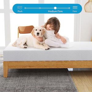 wOod-it Twin Mattress, Fiberglass Free 6/8/10/12 inch Twin Size Bed Mattresses in A Box, Made in USA for Daybed, Kids Bunk Trundle Bed, Gel Memory Foam, Medium Firm, 75" L x 38" W