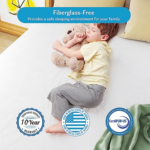 wOod-it Twin Mattress, Fiberglass Free 6/8/10/12 inch Twin Size Bed Mattresses in A Box, Made in USA for Daybed, Kids Bunk Trundle Bed, Gel Memory Foam, Medium Firm, 75" L x 38" W