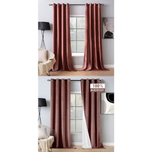 miulee dusty rose velvet curtains 96 inch long and 100% blackout velvet curtains