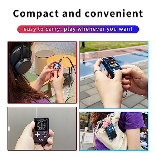 RG Nano Handheld Game Console 1.54 Inch IPS Screen Linux System Retro Video Games Consoles Portable Pocket Video Player 5000+ Games 64G (Purple)