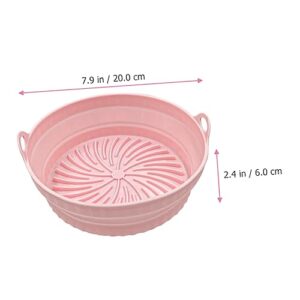 SOLUSTRE 10 Pcs Air Fryer Pan Air Fryer Oven Pan Para Air Fryer Silicone Air Fryer Round Steamer Liner Air Fryer Pad Oven Baking Basket Silicone Air Fryer Mat Air Fryer Liner Pad