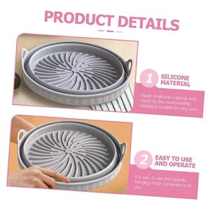 SOLUSTRE 10 Pcs Air Fryer Pan Air Fryer Oven Pan Para Air Fryer Silicone Air Fryer Round Steamer Liner Air Fryer Pad Oven Baking Basket Silicone Air Fryer Mat Air Fryer Liner Pad