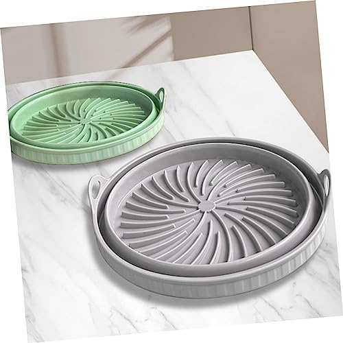 SOLUSTRE 10 Pcs Air Fryer Pan Air Fryer Oven Pan Para Air Fryer Silicone Air Fryer Round Steamer Liner Air Fryer Pad Oven Baking Basket Silicone Air Fryer Mat Air Fryer Liner Pad