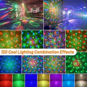 Party Lights Dj Disco Ball Light, Disco Light YUEKEJI LED Strobe Stage Lights Sound Activated with Remote Control Multi-Patterns Effects for Parties Rave Karaoke KTV Wedding Floor Home Decorations