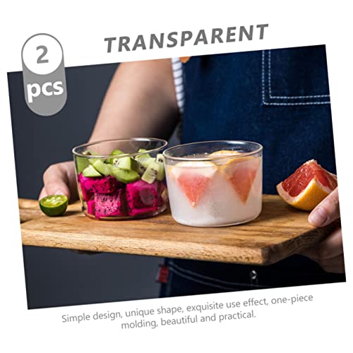 Zerodeko 4 Pcs Glass Pudding Cup Fruit Container Ice Cream Containers Trifle Bowl Glass Small Glass Bowls Trifle Cups Clear Cups Glass Glass Ice Cream Cup Yogurt Mug Mousse Cake Cup Mini