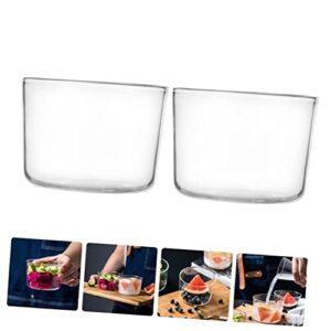 Zerodeko 4 Pcs Glass Pudding Cup Fruit Container Ice Cream Containers Trifle Bowl Glass Small Glass Bowls Trifle Cups Clear Cups Glass Glass Ice Cream Cup Yogurt Mug Mousse Cake Cup Mini