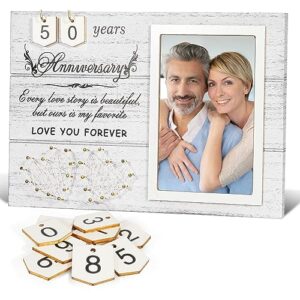 Wedding Anniversary Picture Frame Gift for Couple- Personalized Wedding Frames Gifts-Every Love Story is Beautiful but Our is My Favorite, Personalized Frames Gifts Hold 4x6 inch Photos