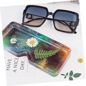 VILLCASE 4 Pcs Resin Glasses Holder Silicone Square Mold Candle Silicone Mold Coaster Resin Mold Candle Resin Mold Jewelry Storage Tray Molds Glasses Tray Resin Mold Silicone Tray Mold