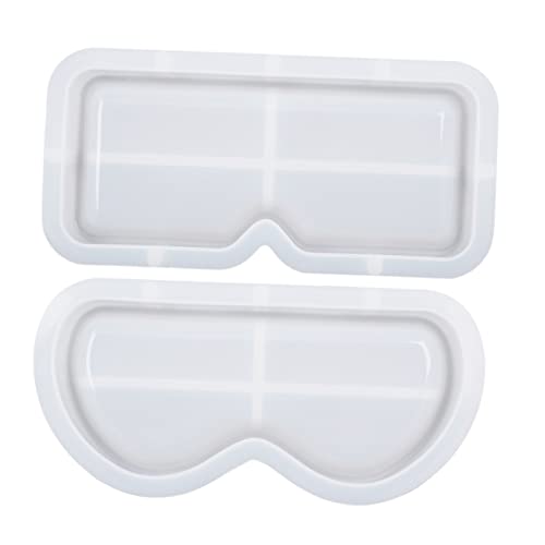 VILLCASE 4 Pcs Resin Glasses Holder Silicone Square Mold Candle Silicone Mold Coaster Resin Mold Candle Resin Mold Jewelry Storage Tray Molds Glasses Tray Resin Mold Silicone Tray Mold