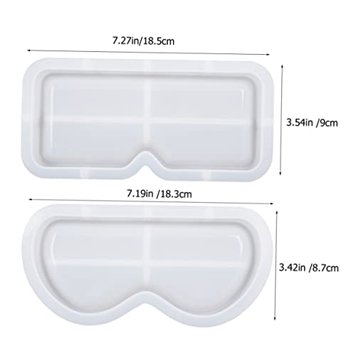 VILLCASE 4 Pcs Resin Glasses Holder Silicone Square Mold Candle Silicone Mold Coaster Resin Mold Candle Resin Mold Jewelry Storage Tray Molds Glasses Tray Resin Mold Silicone Tray Mold