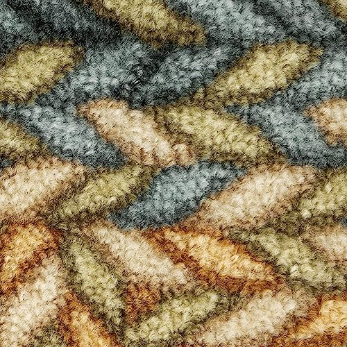Maples Rugs Marion Braid Kitchen Rugs Non Skid Accent Area Carpet [Made in USA], Multi, 2'6" x 3'10"