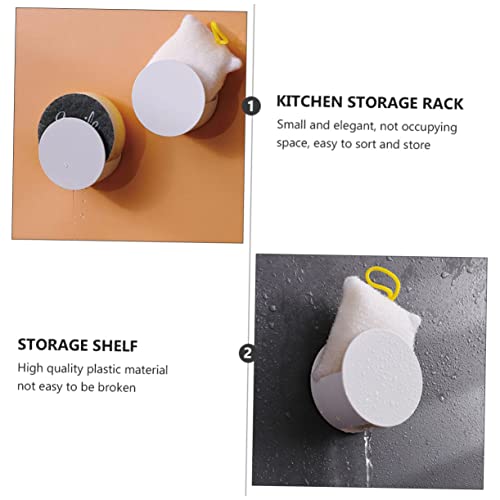 YARNOW 4pcs Storage Rack Coat Rack Shelf Wall Hanging Shelves Sink Shelf Kitchen Sink Organizar Sink Organizer Caddy Bathroom Shelf Storage Kitchen Sink Storage Holder Draining Rack White