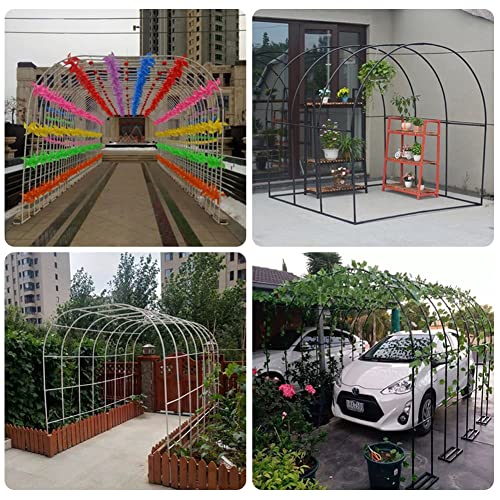 Garden Frame Archway Rose Arches Climbing Frame Flower Stand Garden Trellis Pergola Arbor,Weather Resistant and Stable,Assemble Freely (Color : Black, Size : 47" X 15.5" X 86.5")