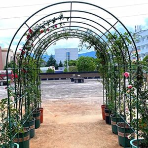 Garden Frame Archway Rose Arches Climbing Frame Flower Stand Garden Trellis Pergola Arbor,Weather Resistant and Stable,Assemble Freely (Color : Black, Size : 47" X 15.5" X 86.5")