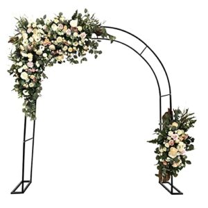 black garden arch trellis for elegant decorations,metal pergola arbor,w 120-350cm steel frame rust resistant extra wide rose trellis archway for garden wedding,plants support ( color : white , size :