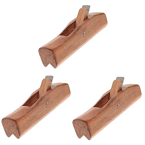 DOITOOL 3pcs Mini Mahogany Angle Planer Hand Tools Mini Portable Shaver Japanese Tools Woodworking Japanese Block Plane Thickness Planers Woodworking Block Hand Plane Planer Router Plane