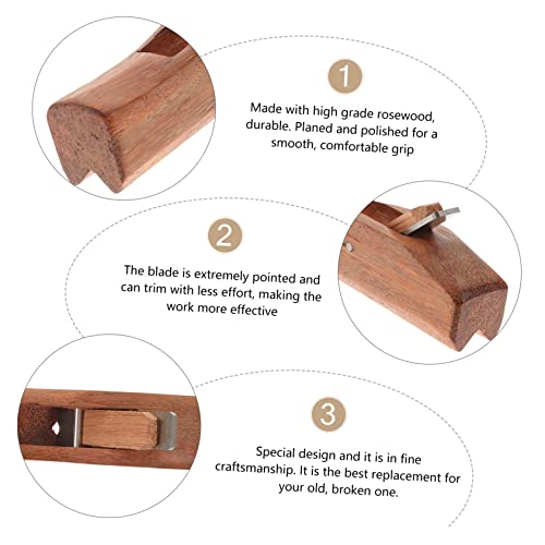 DOITOOL 3pcs Mini Mahogany Angle Planer Hand Tools Mini Portable Shaver Japanese Tools Woodworking Japanese Block Plane Thickness Planers Woodworking Block Hand Plane Planer Router Plane