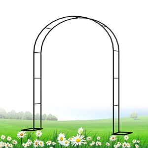 ferkap garden arch wedding archway climbing rose plant trellis pergola frame rose arbor decorative arch diy width size easy assembly (color : white, size : 47" x 15.5" x 86.5")