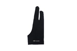 huion palm rejection artist glove two-finger glove for graphic drawing tablet ipad monitor painting, paper sketching, good for left and right hand