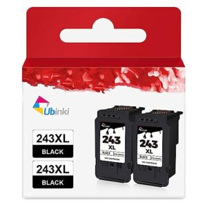 243xl pg-243xl ink cartridge replacement for canon 243 black ink cartridges pg243 245 for pixma mg2500 mg2522 mg2922 ts3122 ts3322 ts202 r4520 tr4522 mx492 printer|2x capacity per cartridge(2 pack)