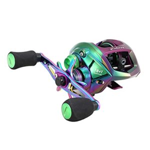 colorful baitcasting reel with two line spools 18+1bb fishing reel high speed 6.3: 1 gear ratio magnetic brake system baitcaster reel