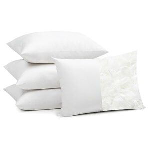 botduck goose down feather pillows standard size set of 4 pack hotel collection bed pillow for sleeping medium firm support for side stomach & back sleepers, 20x26 inch