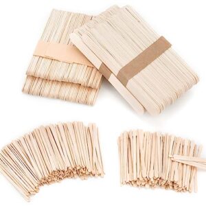 1200pcs waxing sticks - 4 style assorted wood wax sticks for body face hair removal, eyebrow lip nose small waxing applicator sticks, wax spatula applicator wooden craft sticks