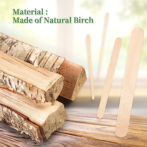 1200Pcs Waxing Sticks - 4 Style Assorted Wood Wax Sticks for Body Face Hair Removal, Eyebrow Lip Nose Small Waxing Applicator Sticks, Wax Spatula Applicator Wooden Craft Sticks