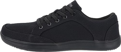 WHITIN Men's Wide Toe Box Canvas Barefoot Minimalist Shoes Zero Drop Sneaker Extra Width Size 13 Gym Tennis Male Casual Weightlifting Black 47