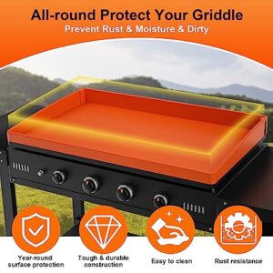 28 Inch Griddle Cover Silicone Protective Mat for Blackstone, Upgrade All-Round Edge Silicone Grill Mat Griddle Protector Blackstone Accessories Protect from Dust & Rust