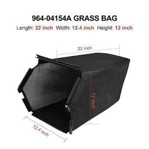 Powswopx 964-04154A Lawn Mower Grass Bag Replacement Compatible with MTD/Craftsman 964-04154 M105 140cc, Fits 21” Lawn Mower Bag (Without Grass Catcher Frame)