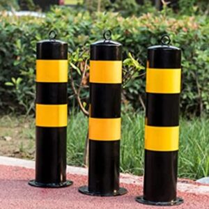 OUSIKA Parking Post, Parking Barrier, for Parking Lot Traffic Safety Street Cone, Parking Space Lock, Parking Pile, Ground Pile, Warning Column Bollard