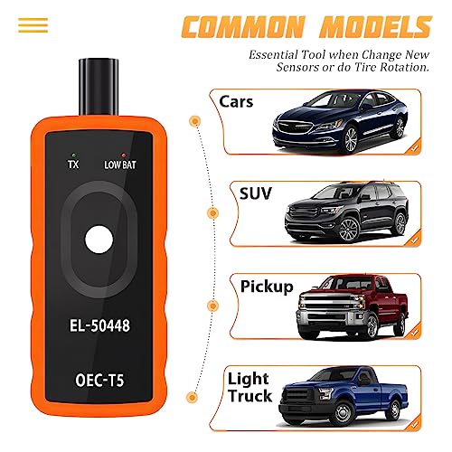 AICEL TPMS Relearn Tool for GM Tire Sensor, Automotive Tire Pressure Monitor Sensor Activation Reset Tool OEC-T5, System Programming Training for Most GM Series Vehicles, Car Accessories