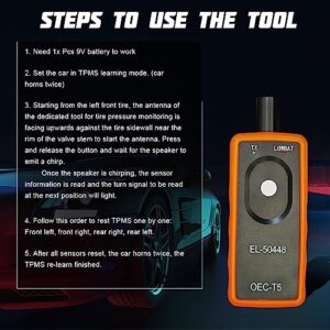 AICEL TPMS Relearn Tool for GM Tire Sensor, Automotive Tire Pressure Monitor Sensor Activation Reset Tool OEC-T5, System Programming Training for Most GM Series Vehicles, Car Accessories