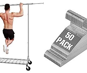 SPECILITE Heavy Duty Clothes Rack with 50 Pack Wire Hangers