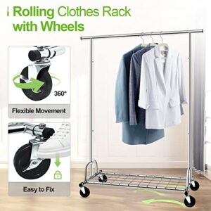 SPECILITE Heavy Duty Clothes Rack with 50 Pack Wire Hangers