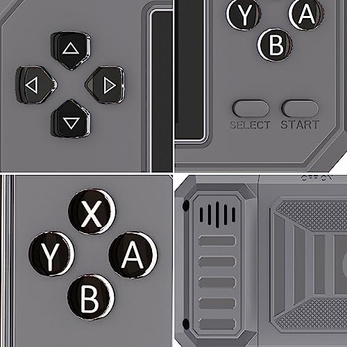 520 in 1 Retro Games Mini Game Consoles Handheld Retro Game Console - Crystal Press Buttons Rechargeable and Controller AV TV Output Gift for Kids and Adults (Misty Gray)